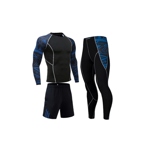 Man Compression Sports Suit Quick drying Perspiration Fitness Training MMA Kit rashguard Male Sportswear Jogging Running Clothes