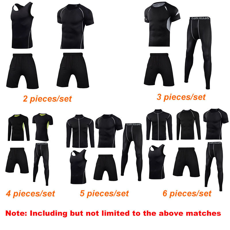 Men Sportswear Compression Sport Suits Quick Dry Running Sets Clothes Sports Joggers Training Gym Fitness Tracksuits Running Set